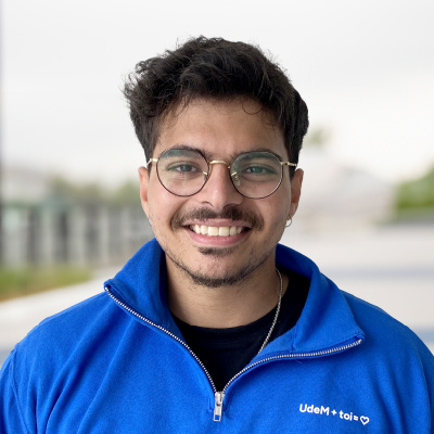 Ayoub	Bencheikh El Atmani, étudiant au baccalauréat en informatique à l'Université de Montréal
